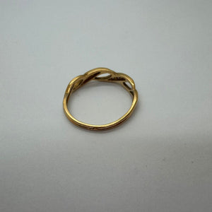 Alliance en or jaune 18 carats avec diamants - T 51