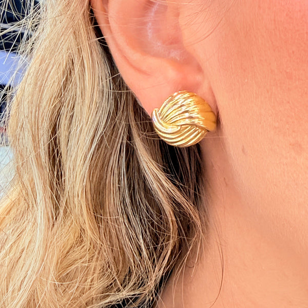 Boucles d'oreilles Or Jaune 18k - 3.42 Grs