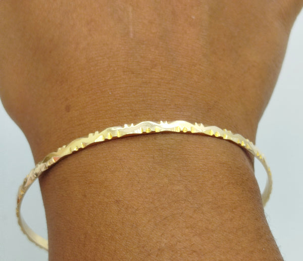 Bracelet jonc en Or Jaune 18K - 9.44gr - 6.5cm