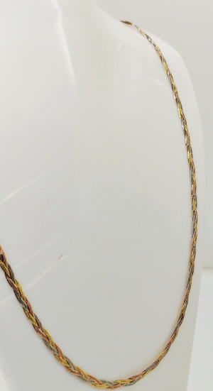 Collier Ras du Cou en Or 3 Ors 18K - 4.17G