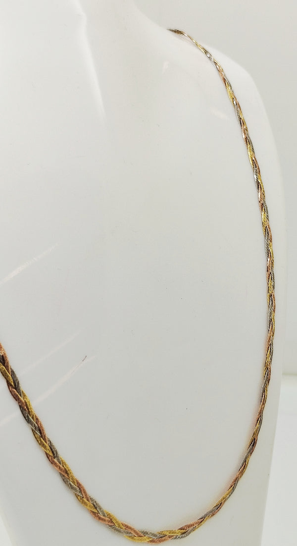 Collier Ras du Cou en Or 3 Ors 18K - 4.17G