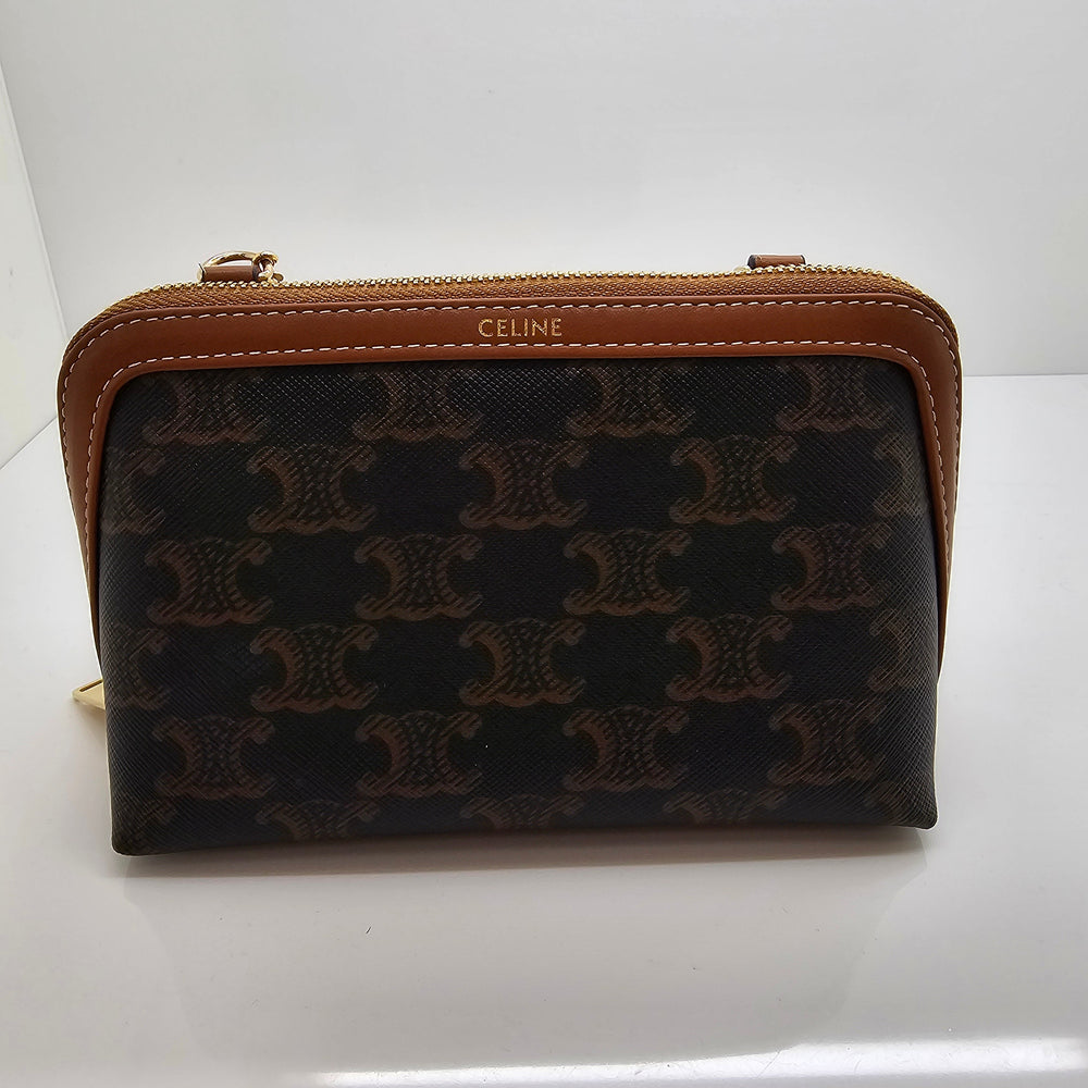 Pochette Celine Toile Triomphe et Agneau