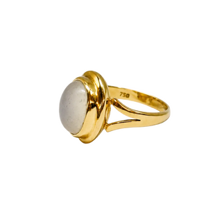 Chevalière en Or Jaune avec Pierre Oxyde de Zirconium 18K