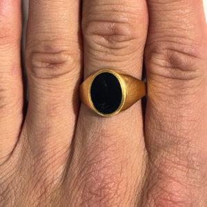 Chevalière en Or jaune 18K - Taille 63