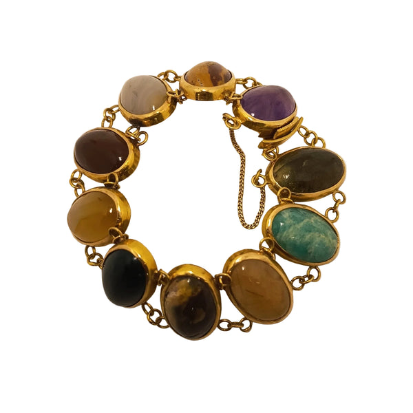 Bracelet Sertie Pierres Or Jaune 18K