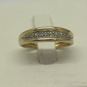 Alliance en Or Jaune 18 Carats avec Diamants