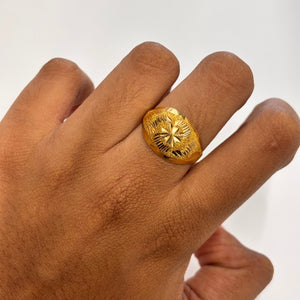 Bague Demi Tour en Or Jaune 22K Taille-59