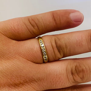 Bague demi tour en or jaune Taille-57