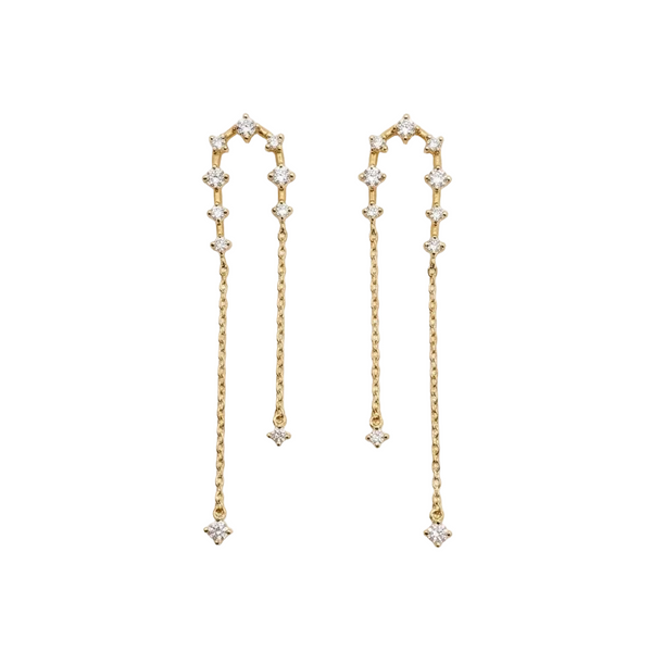 Boucles d'oreilles pendantes en or jaune 18 K - 1.28 G