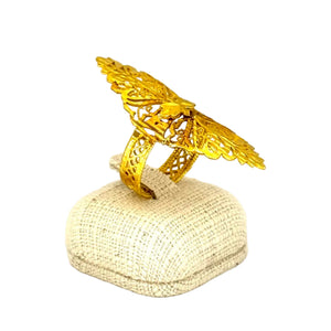 Bague ancienne en Or Jaune 18K - 6.13Grs - T60