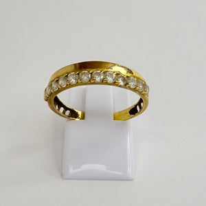 Bagues en Or Jaune 18k avec Oxydes de Zirconium - 1.4 Grs