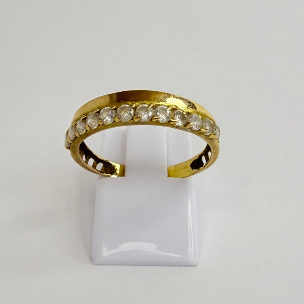 Bagues en Or Jaune 18k avec Oxydes de Zirconium - 1.4 Grs