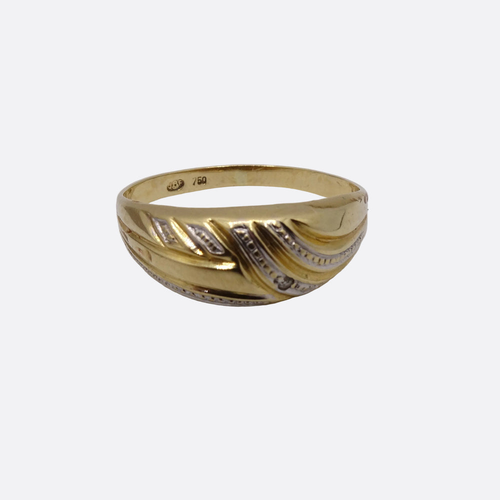 Bague en Or jaune 18K - 1.60g - Taille 53