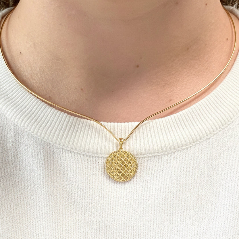 Pendentif Médaille en Or Jaune 18K - 1.47g