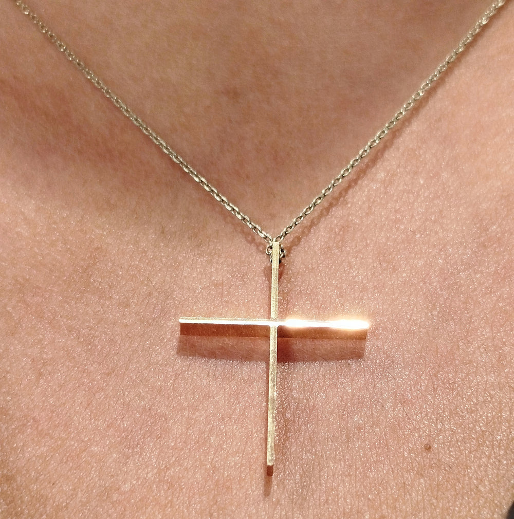 Pendentif Croix en Or Jaune 18K 0.90 Grs