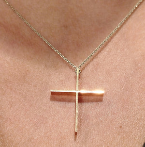 Pendentif Croix en Or Jaune 18K 0.90 Grs