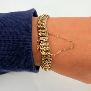 Bracelet en or jaune 750/1000 - Maille Américaine