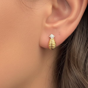 Boucles d'oreilles en or jaune 18k - 1.40 G