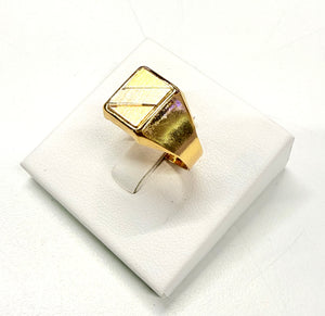 Bague Chevalière en Or Jaune 18K Taille-58