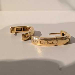 Boucles d'oreilles créoles en or jaune 18K 5.90 Grs