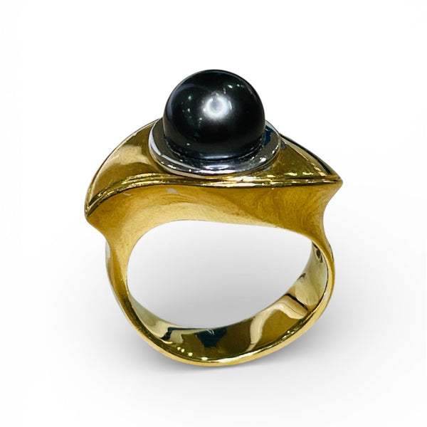 Bague Tank en Or Jaune 18 K - Taille 54 -  13.52 G