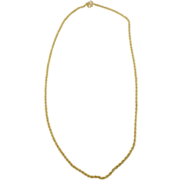 Collier Matinée Or 24 carats, maille Corde