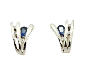 Boucles d'oreilles en or blanc 18 carats