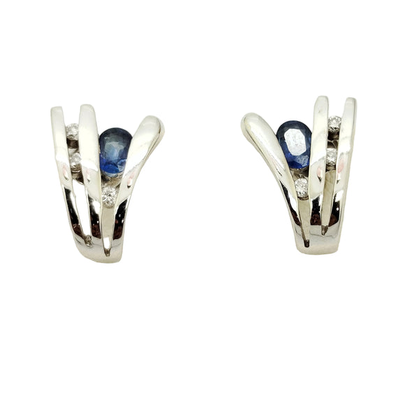 Boucles d'oreilles en or blanc 18 carats