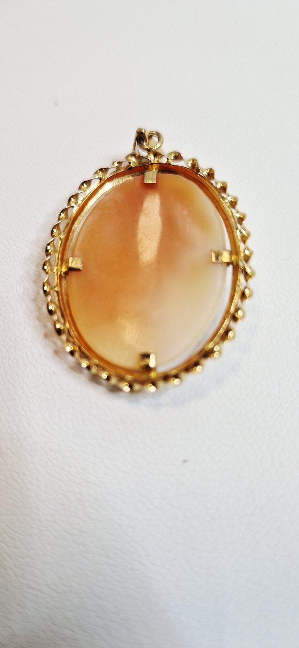 Pendentif Camée en Or Jaune 18K 4.54 Grs