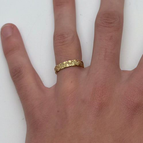 Bague en or jaune 18K - Taille 56 - 3.88 Grs