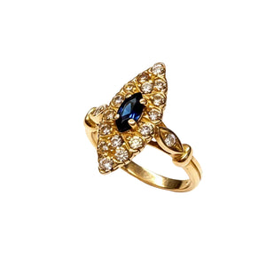 Bague Marquise en Or Jaune 18k - 3.01 G