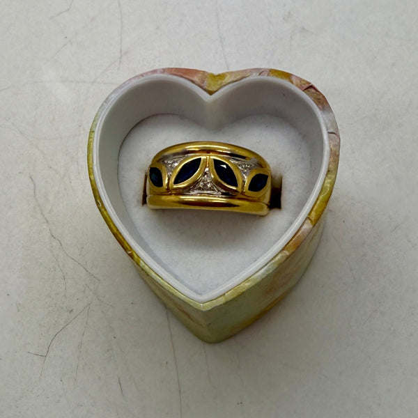 Bague Tank en Or Jaune 18k avec Oxyde de Zirconium - T 55