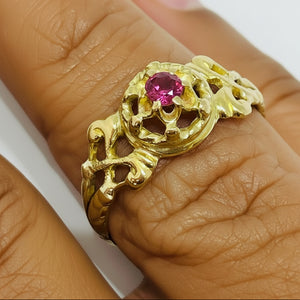 Bague en or jaune 18k - Taille 50