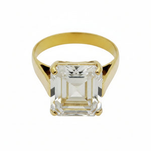 Bague en or jaune avec aigue marine