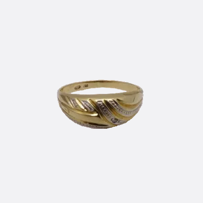 Bague en Or jaune 18K - 1.60g - Taille 53
