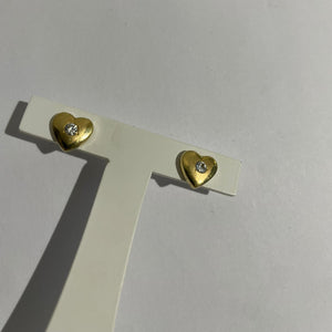 Boucles d'oreilles en Or Jaune 18K Coeur