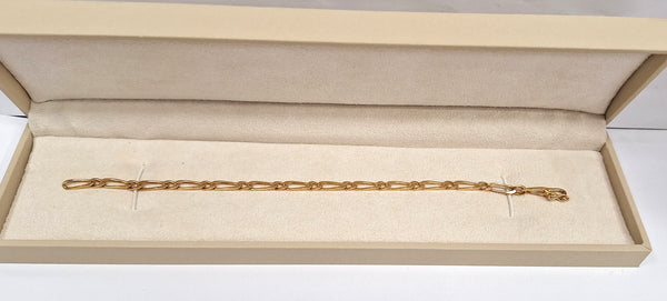 Bracelet or maille figaro