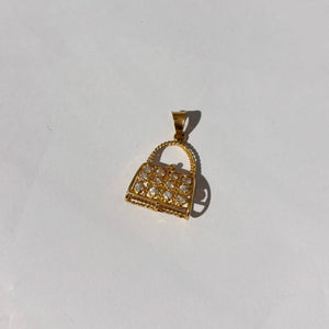 Pendentif Médaille en Or Jaune 18K & Oxyde de Zirconium