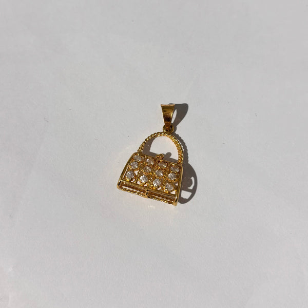 Pendentif Médaille en Or Jaune 18K & Oxyde de Zirconium