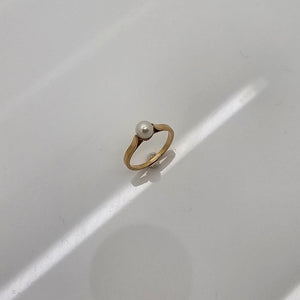 Bague Solitaire en Or Jaune 18K - Taille 49 - 1.97G