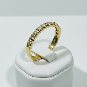 Bagues Demi Tour en Or Jaune 18 K - Taille 56 - 2.90 G