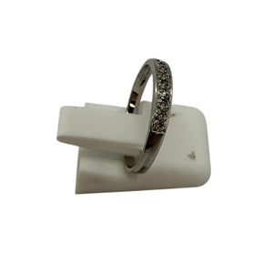 Bague Diamants Or Blanc 18K - 1.38 G - Taille 52