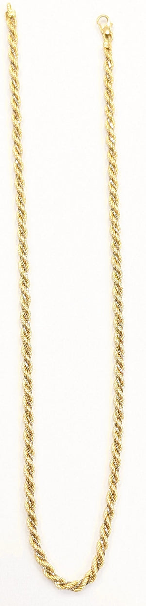 Collier Princesse en Or jaune et or blanc 18k 12.94 Grs