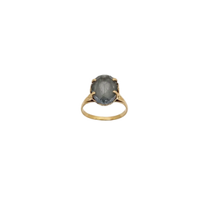 Bague Solitaire en Or Jaune 18 K - Taille 58