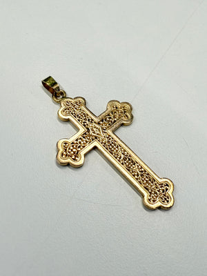 Pendentif Croix en Or Jaune 18k