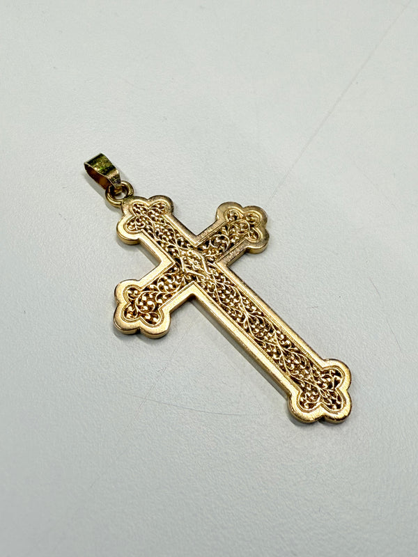 Pendentif Croix en Or Jaune 18k