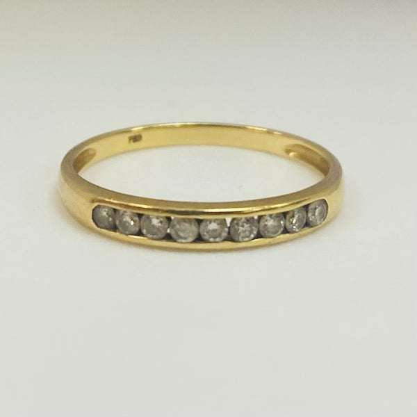 Bague demi tour en or jaune Taille-57