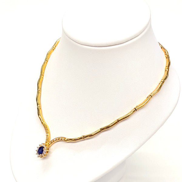 Collier Ras du Cou en Or Jaune 18K - 19.63g