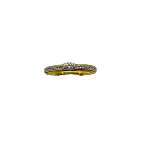 Bague Solitaire Diamant en Or Jaune 18K Taille-55