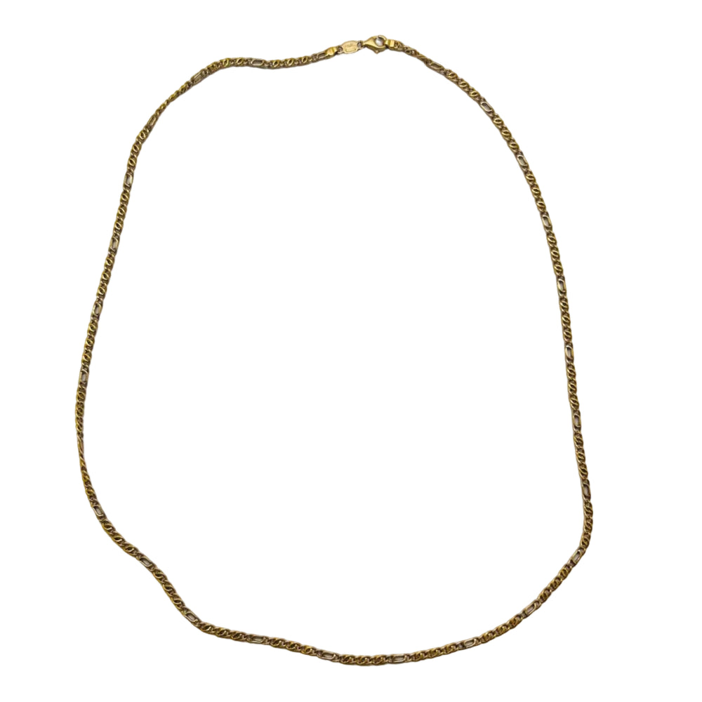 Collier Sautoir Or Jaune 18K Sans Pierres Figaro
